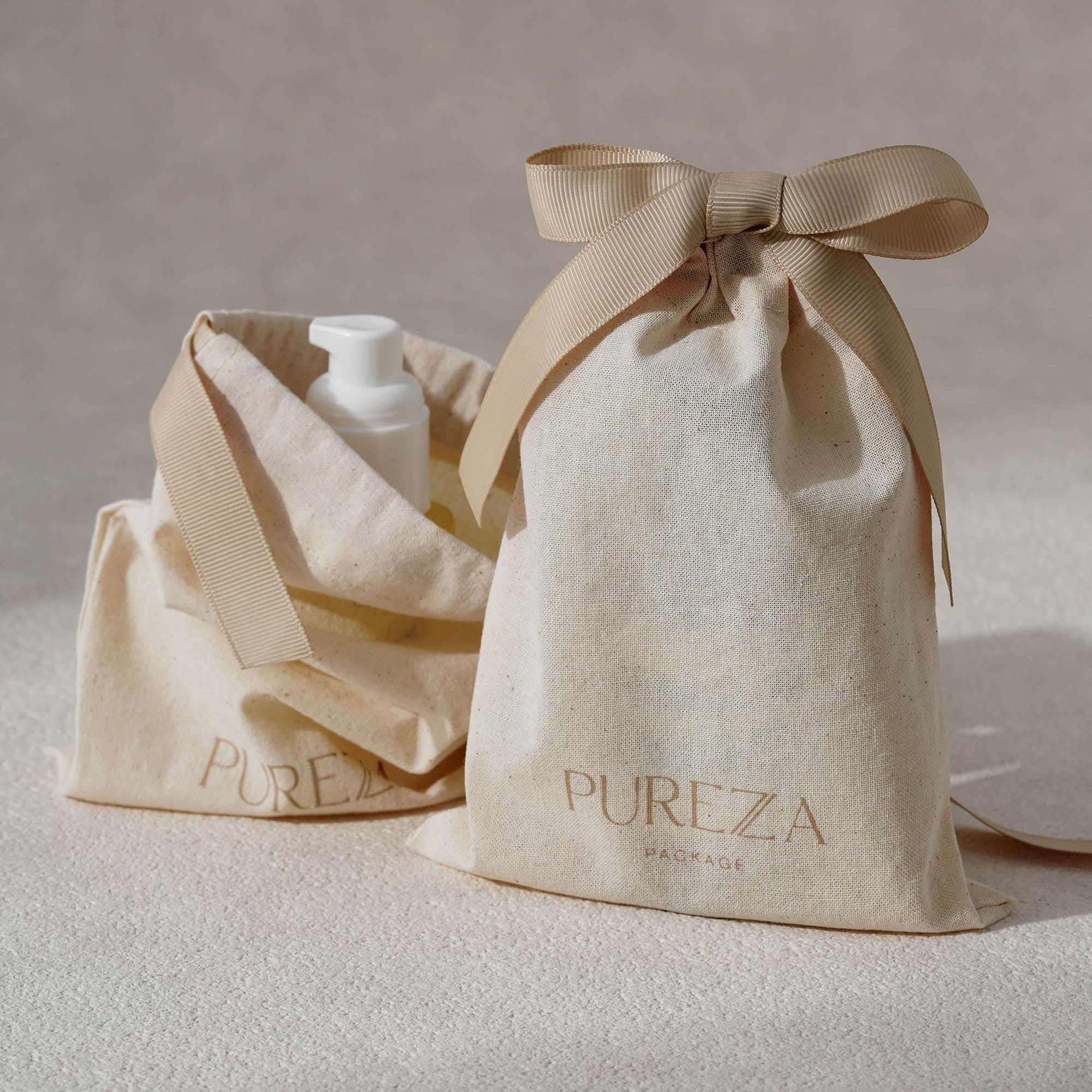 Luxury Skincare Gifts - Anpassbare Naturbaumwoll-Zugbeutel Umweltfreundliche Luxus-Geschenkverpackung für Hautpflege